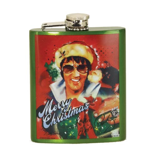 Elvis Presley Christmas Hip Flask